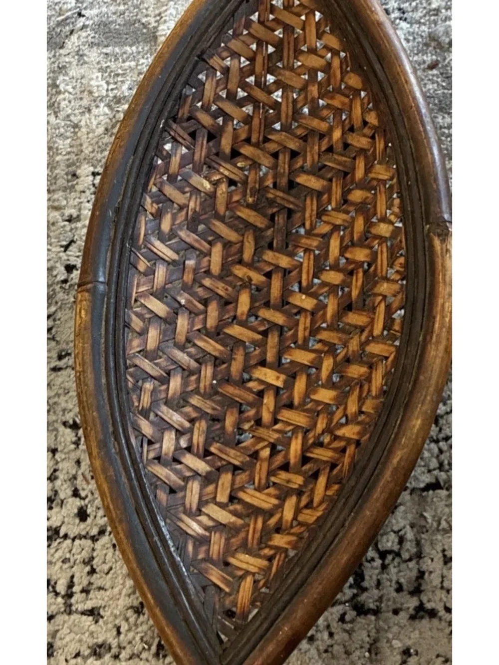 Woven Rattan Tray - Warm Brown